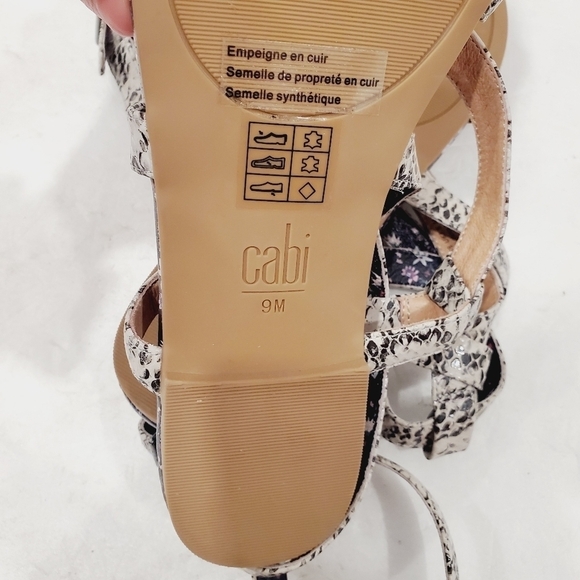 NEW CAbi Athena Gray Python Gladiator Sandals - Picture 4 of 4